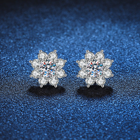 [Favorite]RADIANT SUNFLOWER MOISSANITE STUD EARRINGS