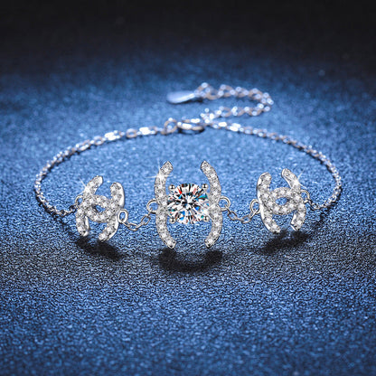 [Favorite]CLASSIC INTERLOCKING MOISSANITE BRACELET