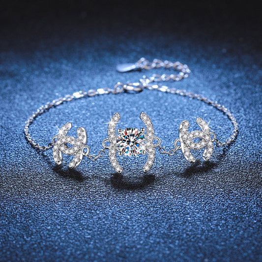 [Favorite]CLASSIC INTERLOCKING MOISSANITE BRACELET