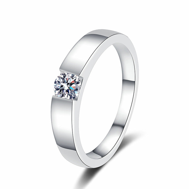 [Favorite]SLEEK MINIMALIST COUPLE'S MOISSANITE RING