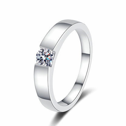 [Favorite]SLEEK MINIMALIST COUPLE'S MOISSANITE RING