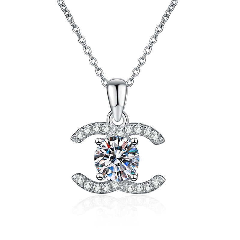 [Favorite]CLASSIC INTERLOCKING MOISSANITE PENDANT NECKLACE