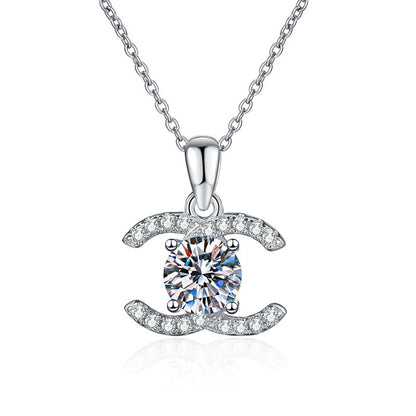 [Favorite]CLASSIC INTERLOCKING MOISSANITE PENDANT NECKLACE
