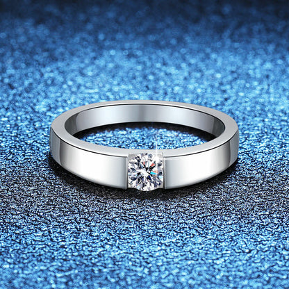 [Favorite]SLEEK MINIMALIST COUPLE'S MOISSANITE RING