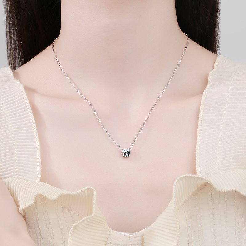 [Favorite]CLASSIC FOUR-PRONG SOLITAIRE MOISSANITE NECKLACE