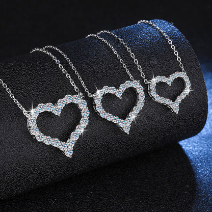 [Favorite]ROMANTIC HEART MOISSANITE PENDANT NECKLACE
