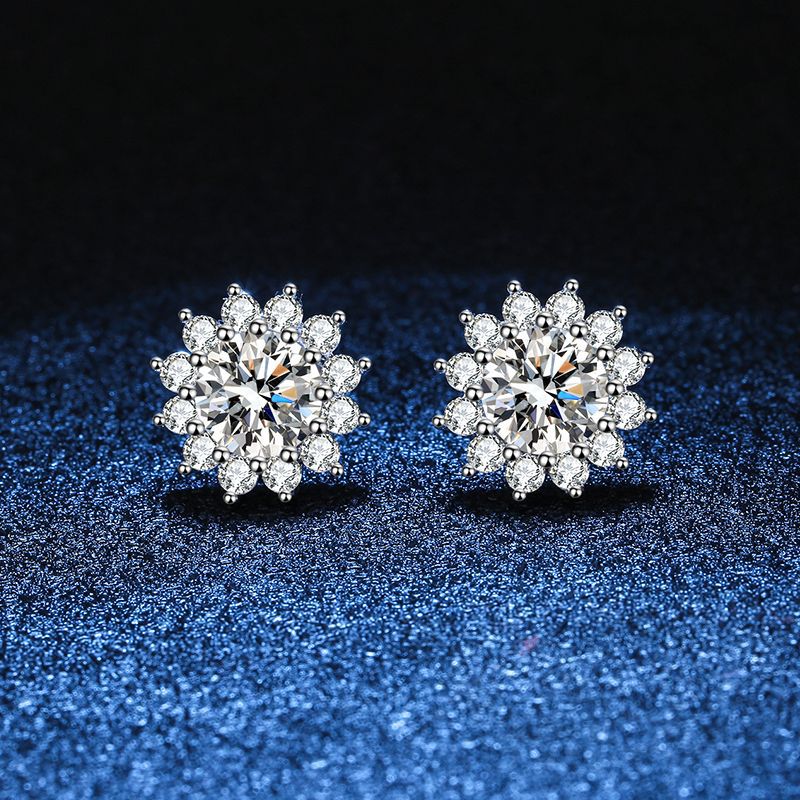 [Favorite]BLOOMING SUNFLOWER MOISSANITE STUD EARRINGS