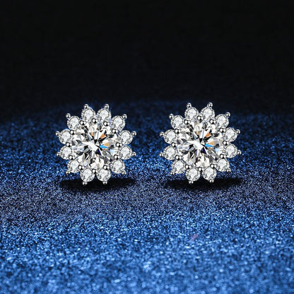 [Favorite]BLOOMING SUNFLOWER MOISSANITE STUD EARRINGS
