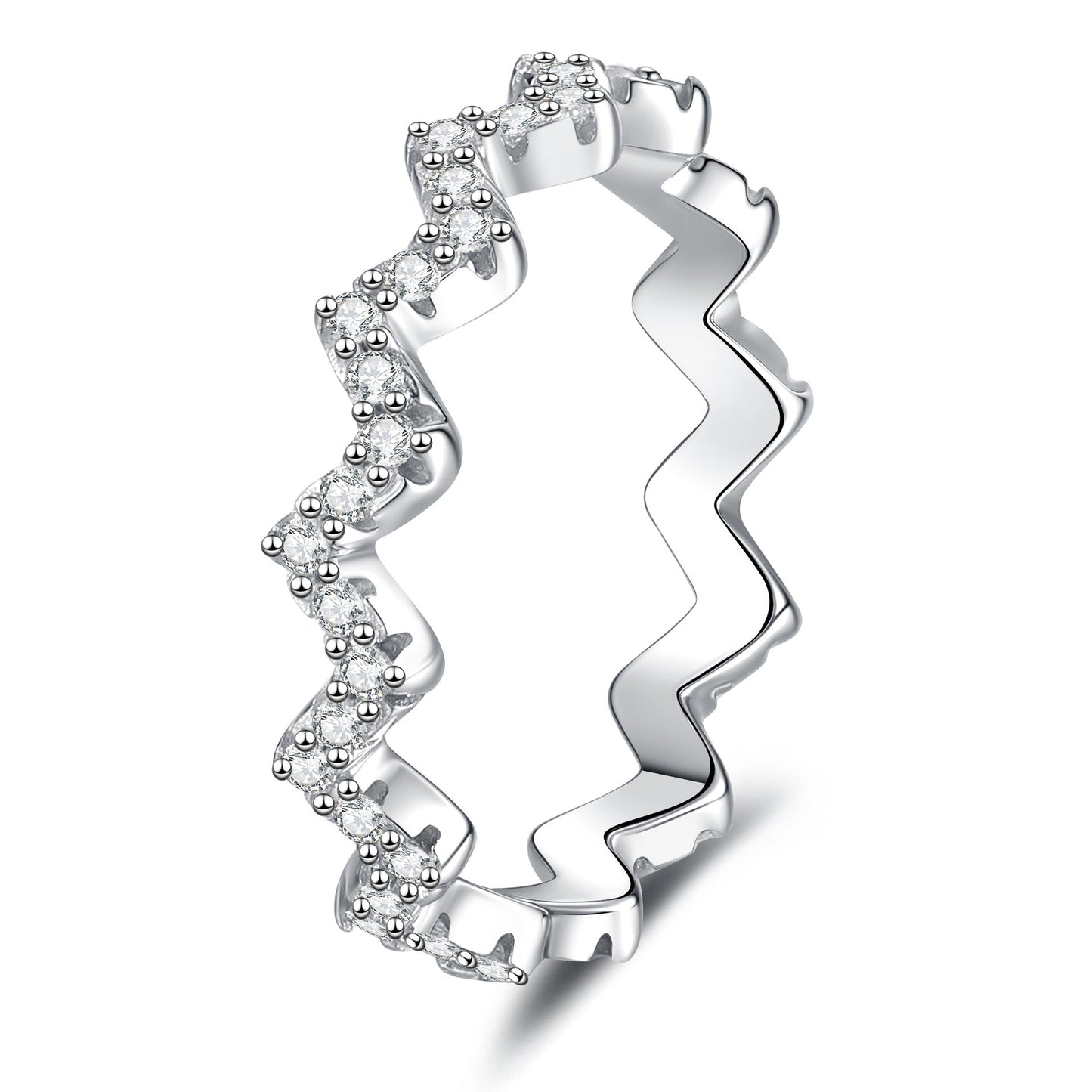 [Favorite]CHIC WAVY MOISSANITE ETERNITY RING