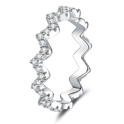 [Favorite]CHIC WAVY MOISSANITE ETERNITY RING