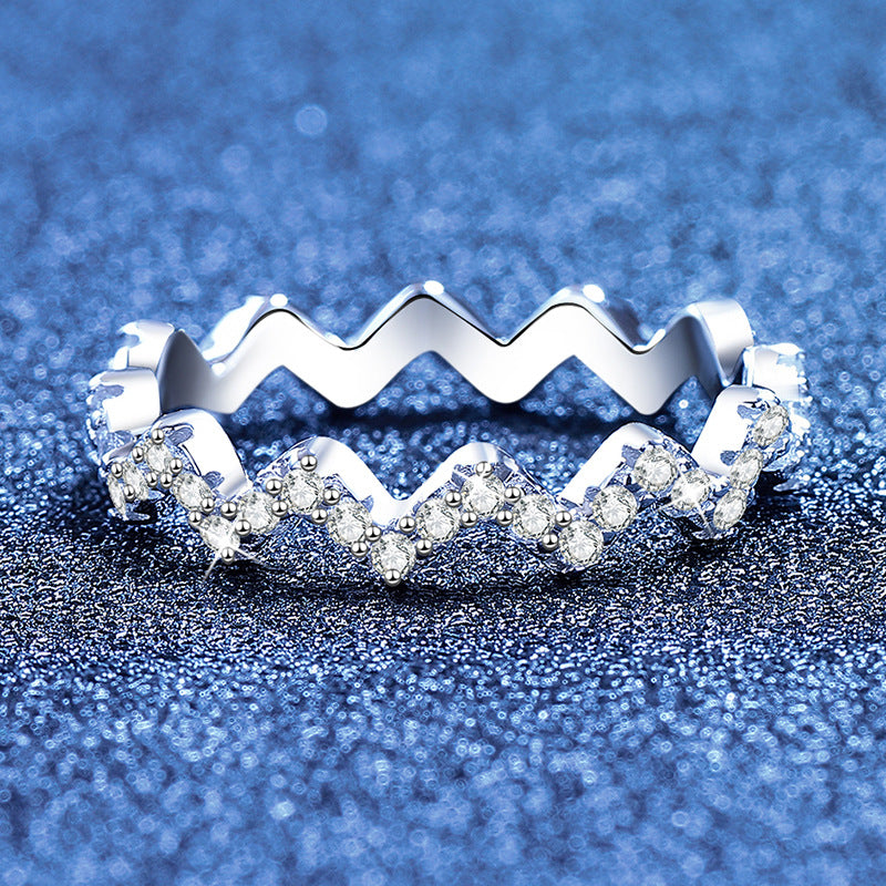 [Favorite]CHIC WAVY MOISSANITE ETERNITY RING
