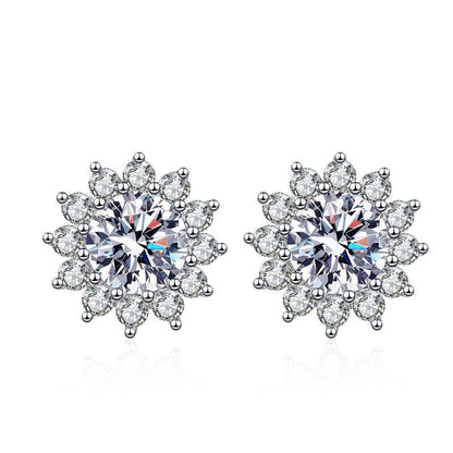 [Favorite]BLOOMING SUNFLOWER MOISSANITE STUD EARRINGS