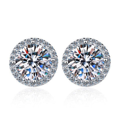 [Favorite]CLASSIC 4-PRONG ROUND MOISSANITE STUD EARRINGS