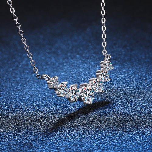 [Favorite]MINIMALIST CURVED SMILE MOISSANITE NECKLACE