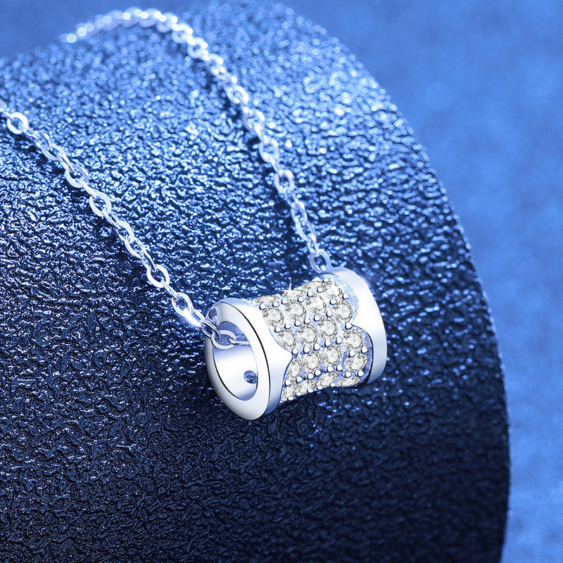 [Favorite]FULL-PAVE "HOURGLASS" MOISSANITE NECKLACE
