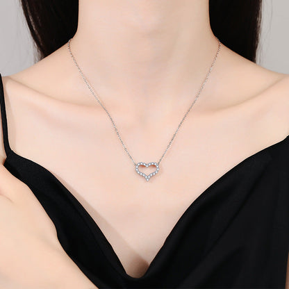 [Favorite]ROMANTIC HEART MOISSANITE PENDANT NECKLACE