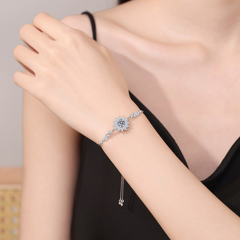 [Favorite]RADIANT SUNFLOWER MOISSANITE BRACELET