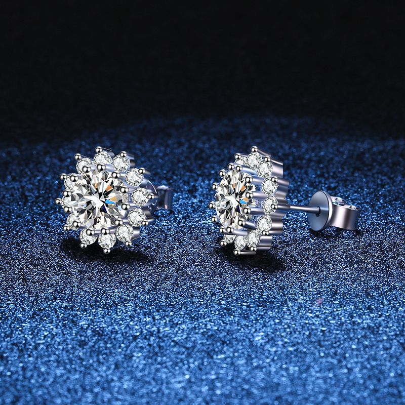 [Favorite]BLOOMING SUNFLOWER MOISSANITE STUD EARRINGS