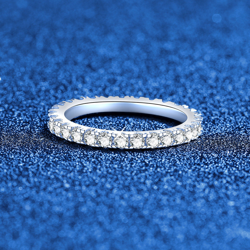 [Favorite]DAINTY 0.87CT FULL ETERNITY MOISSANITE RING
