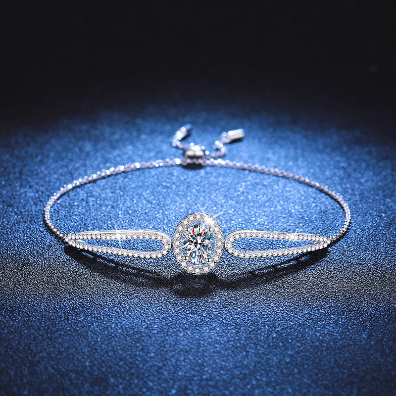[Favorite]"PIGEON'S EGG" TEARDROP MOISSANITE BRACELET