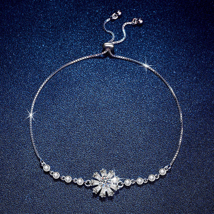 [Favorite]RADIANT ICY CRYSTAL SUNFLOWER MOISSANITE BRACELET