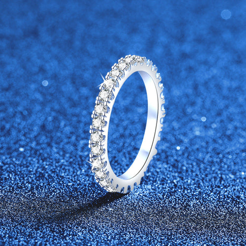 [Favorite]DAINTY 0.87CT FULL ETERNITY MOISSANITE RING