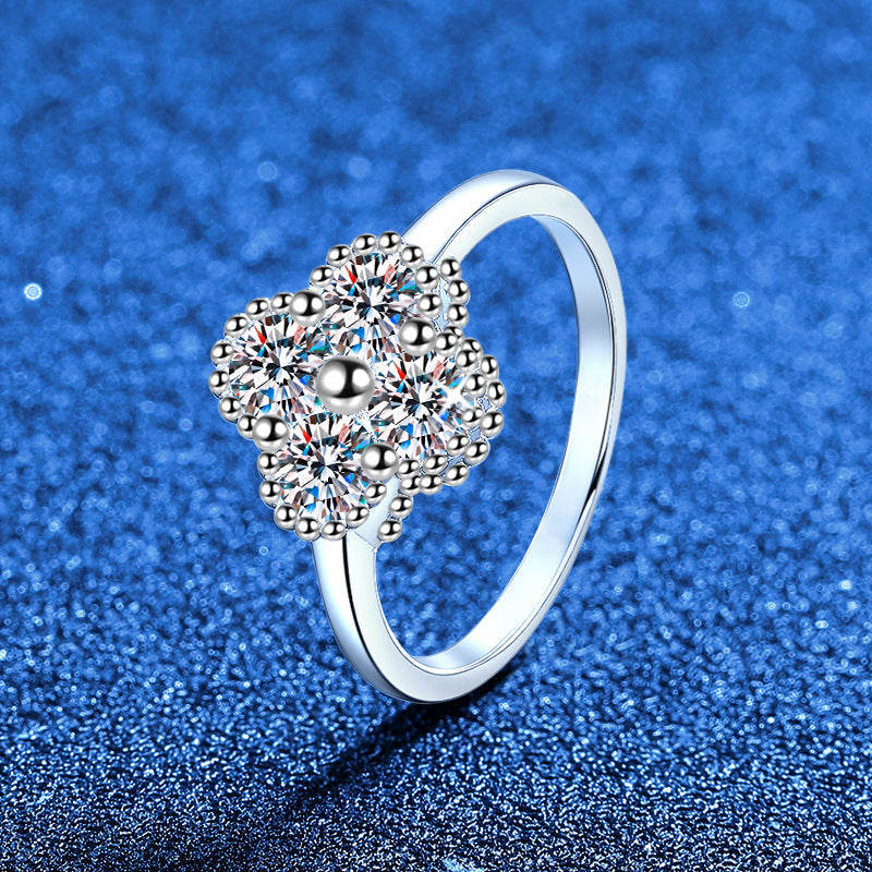 [Favorite]ELEGANT FOUR-LEAF CLOVER MOISSANITE RING