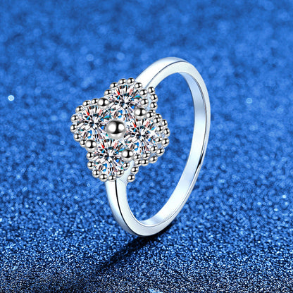 [Favorite]ELEGANT FOUR-LEAF CLOVER MOISSANITE RING