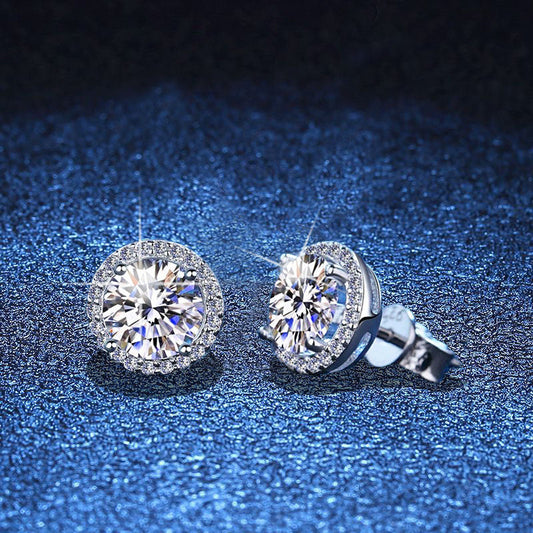 [Favorite]CLASSIC 4-PRONG ROUND MOISSANITE STUD EARRINGS