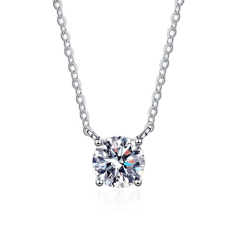 [Favorite]CLASSIC FOUR-PRONG SOLITAIRE MOISSANITE NECKLACE