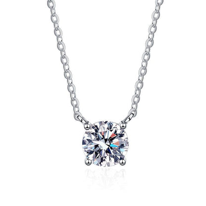 [Favorite]CLASSIC FOUR-PRONG SOLITAIRE MOISSANITE NECKLACE