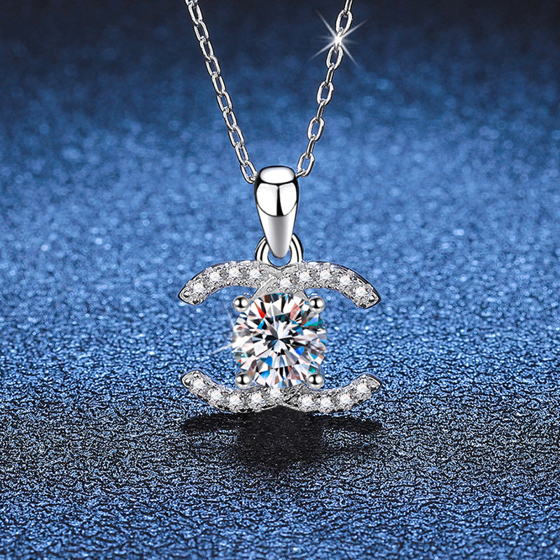 [Favorite]CLASSIC INTERLOCKING MOISSANITE PENDANT NECKLACE