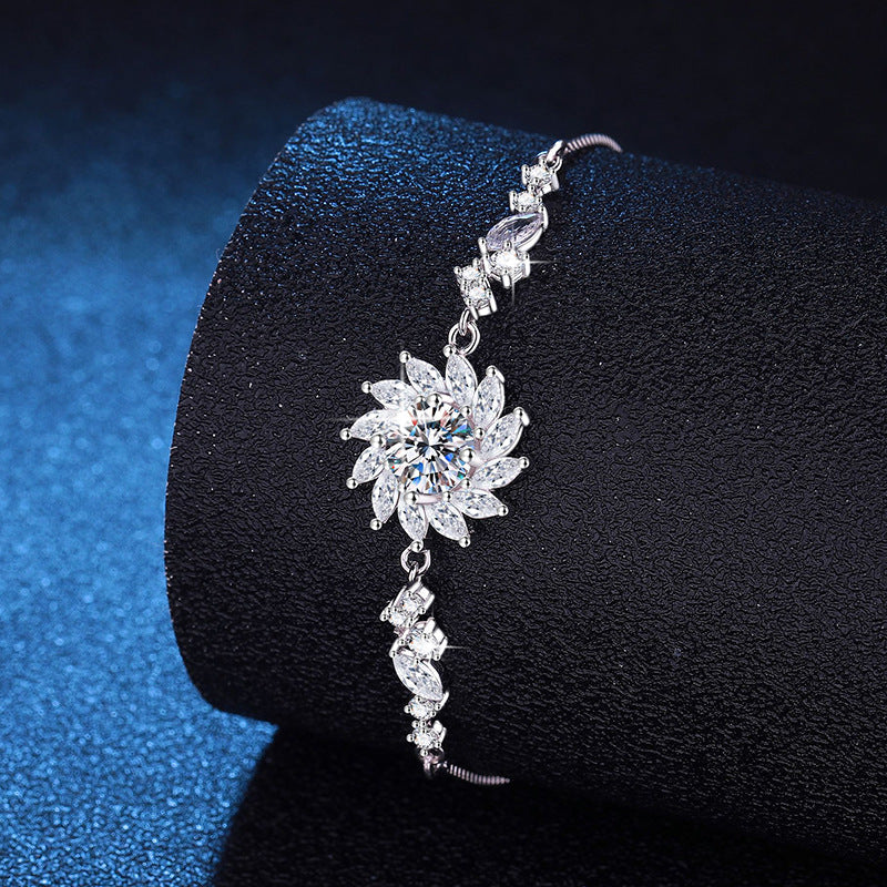 [Favorite]RADIANT SUNFLOWER MOISSANITE BRACELET