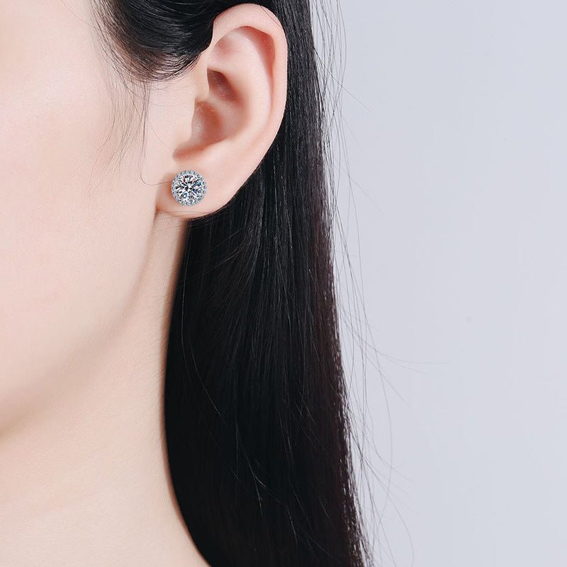 [Favorite]CLASSIC 4-PRONG ROUND MOISSANITE STUD EARRINGS