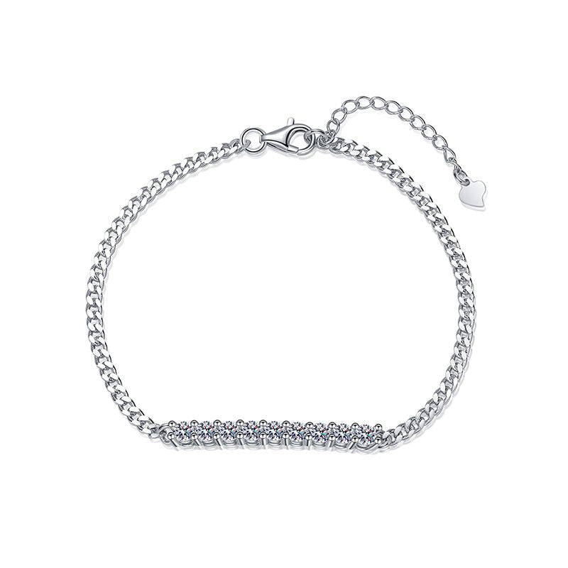[Favorite]SMILING CURVE MOISSANITE BRACELET