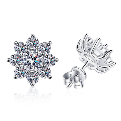 [Favorite]RADIANT SUNFLOWER MOISSANITE STUD EARRINGS