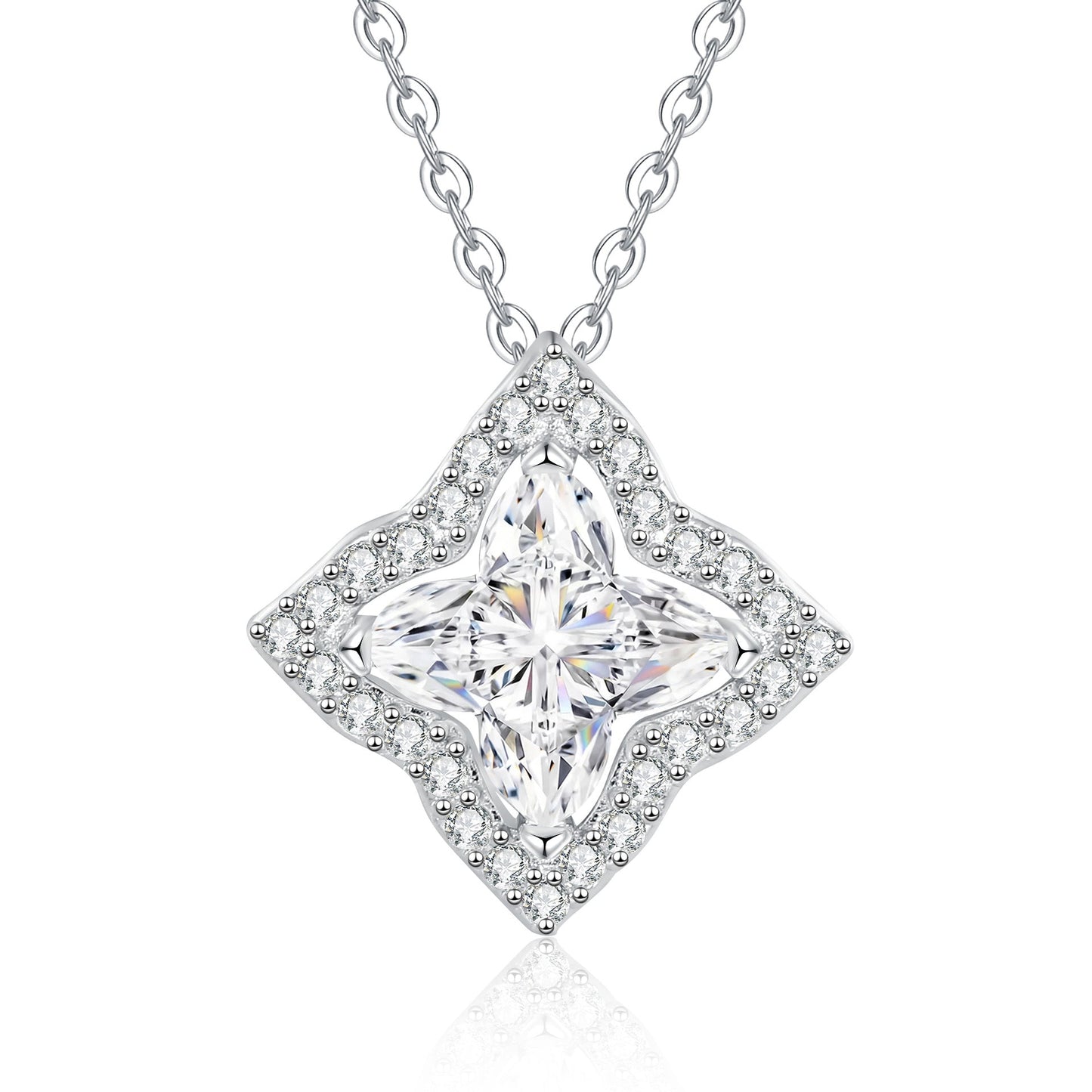 [Favorite]STAR-CLOVER MOISSANITE NECKLACE