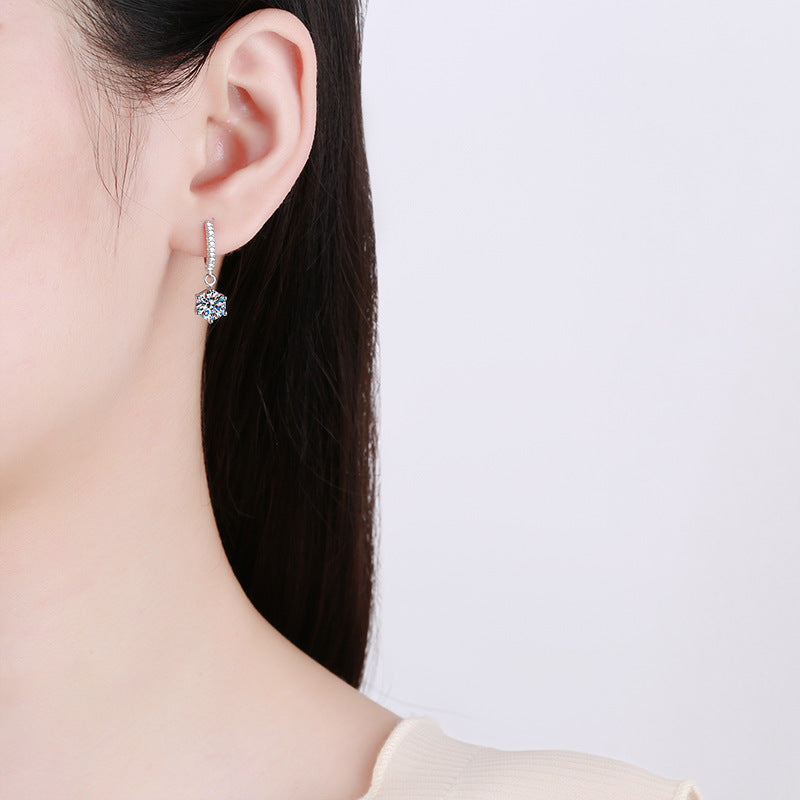 [Favorite]CLASSIC 6-PRONG MOISSANITE DROP EARRINGS