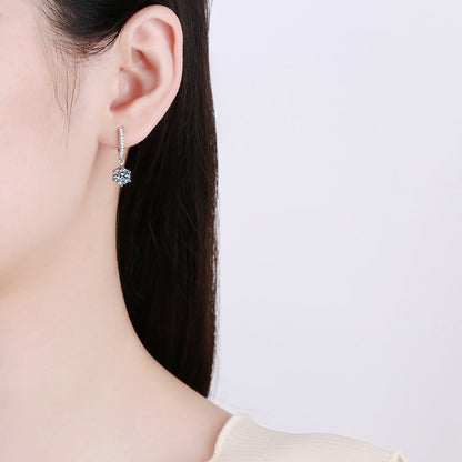 [Favorite]CLASSIC 6-PRONG MOISSANITE DROP EARRINGS