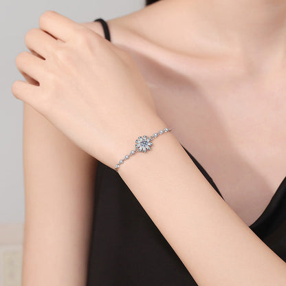 [Favorite]RADIANT ICY CRYSTAL SUNFLOWER MOISSANITE BRACELET