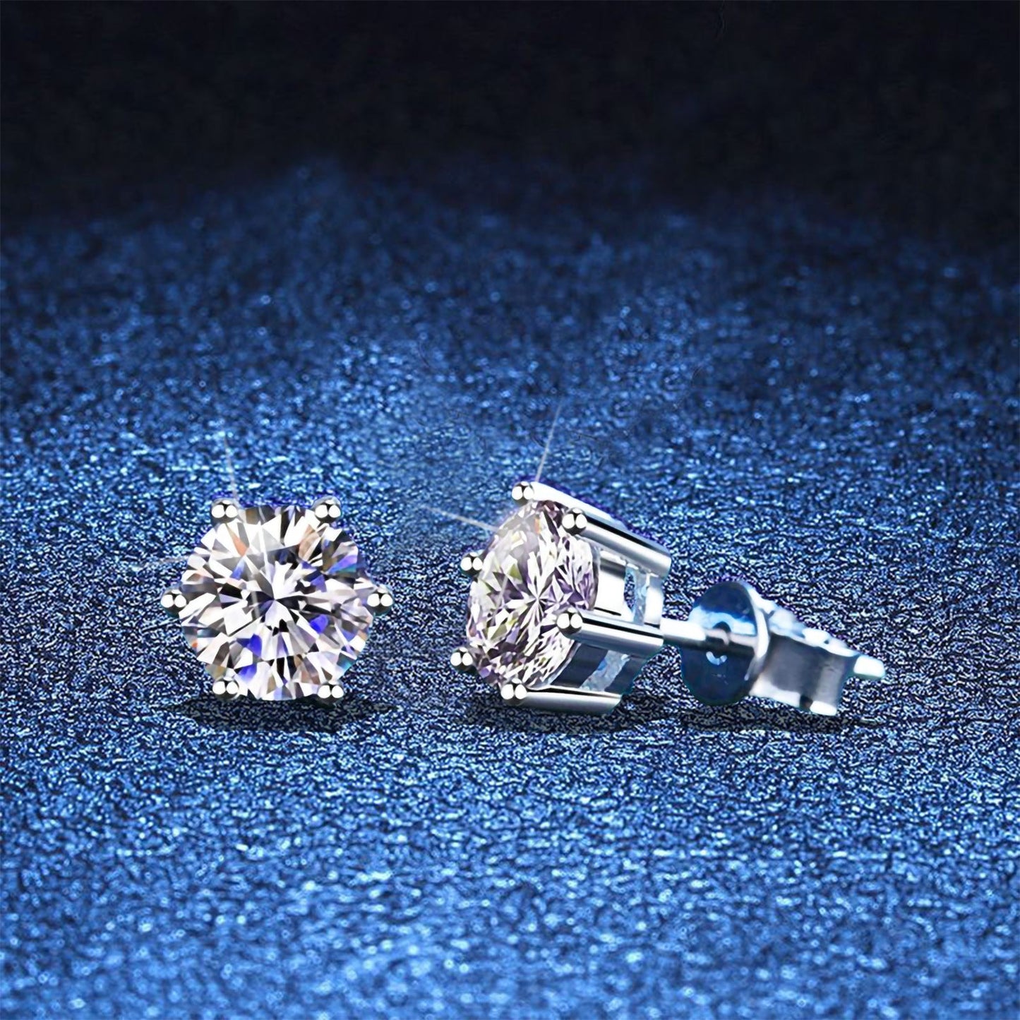 [Favorite]SIX-PRONG MOISSANITE EARRINGS
