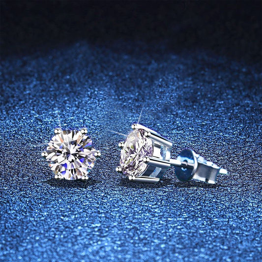 [Favorite]SIX-PRONG MOISSANITE EARRINGS