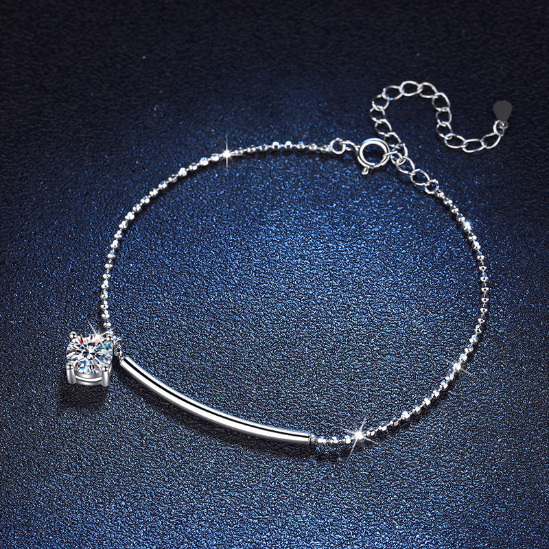 [Favorite]ELEGANT HALF-MOON CURVE MOISSANITE BRACELET