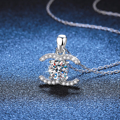 [Favorite]CLASSIC INTERLOCKING MOISSANITE PENDANT NECKLACE