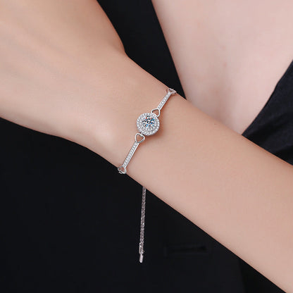 [Favorite]INTERLOCKING HEART & CIRCLE MOISSANITE BRACELET