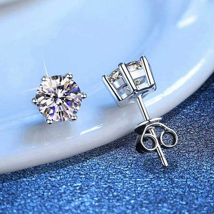 [Favorite]SIX-PRONG MOISSANITE EARRINGS