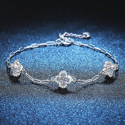 [Favorite]TRIPLE-CLOVER MOISSANITE BRACELET