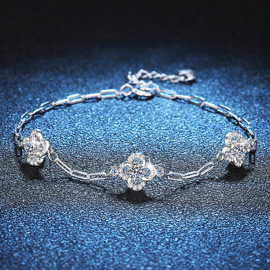 [Favorite]TRIPLE-CLOVER MOISSANITE BRACELET