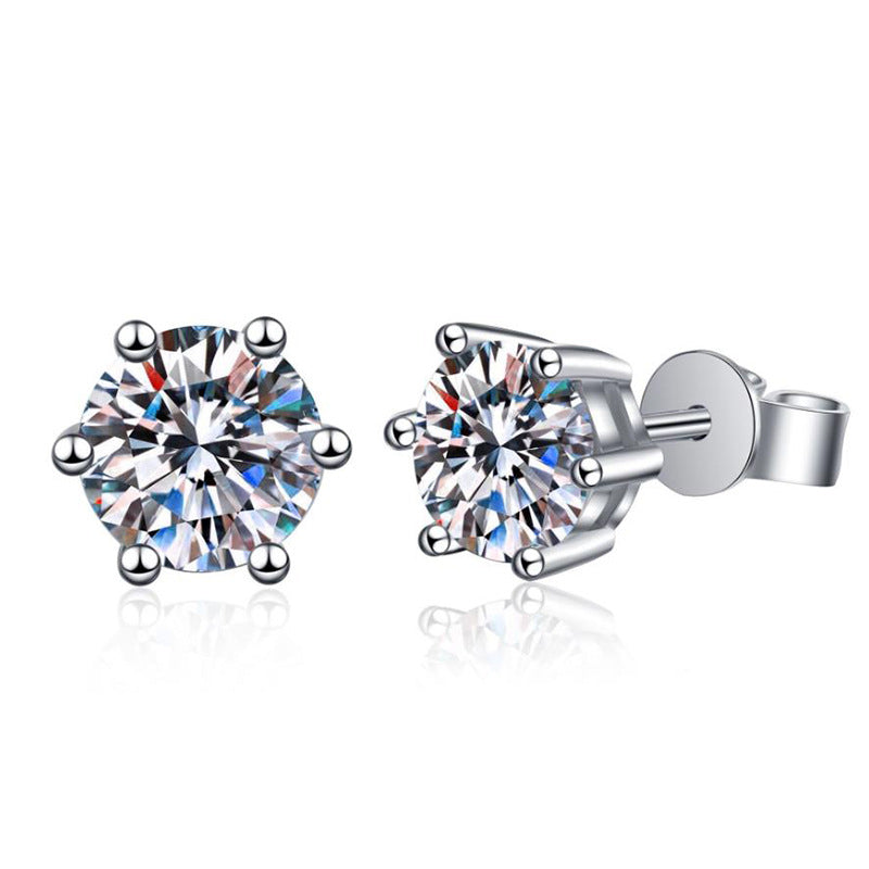 [Favorite]SIX-PRONG MOISSANITE EARRINGS