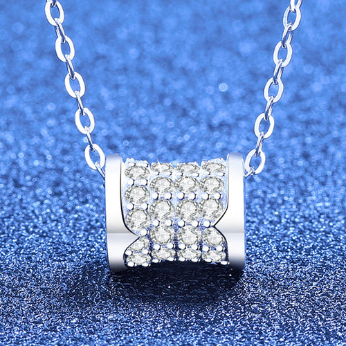 [Favorite]FULL-PAVE "HOURGLASS" MOISSANITE NECKLACE